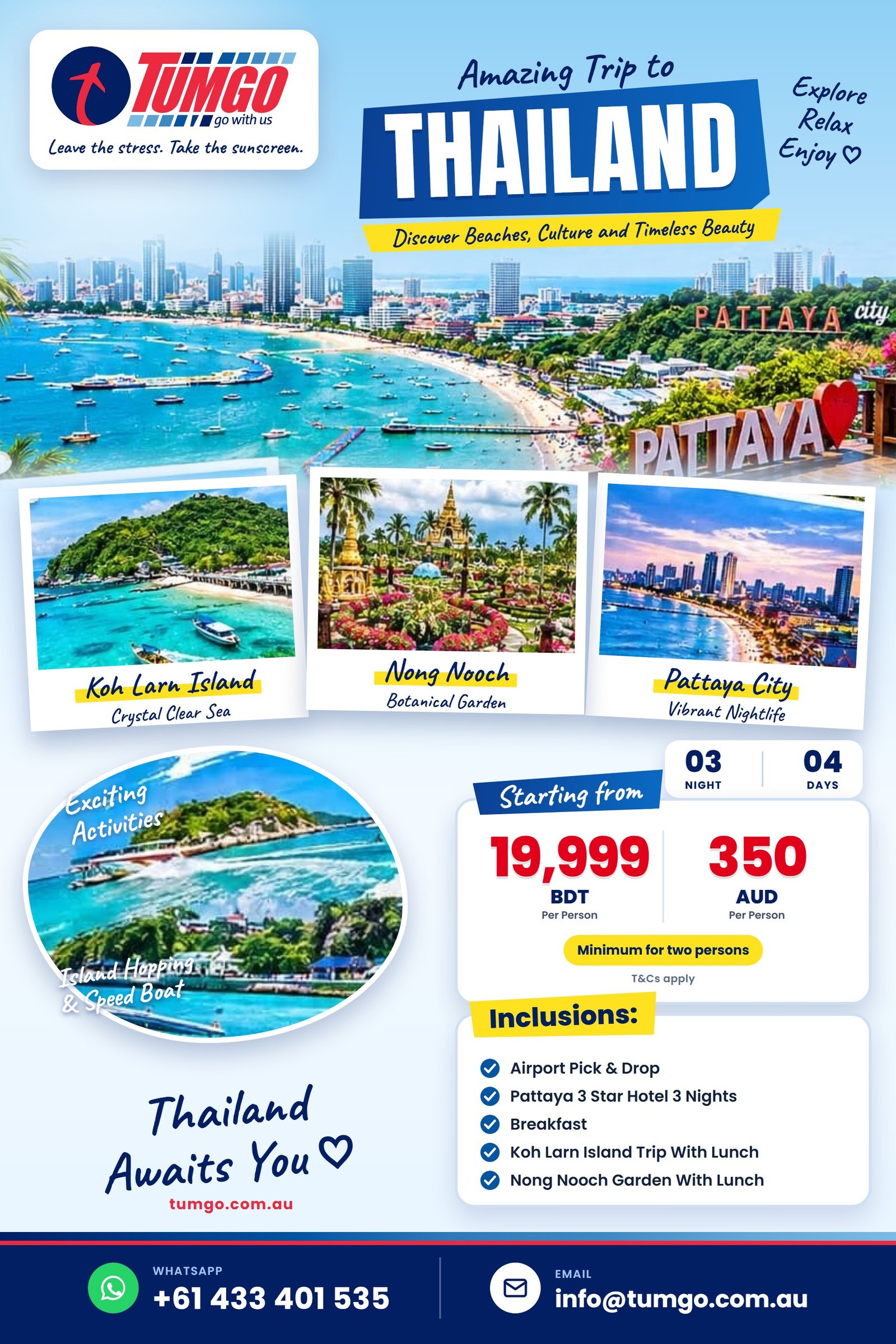 Thailand: Pattaya Getaway flyer